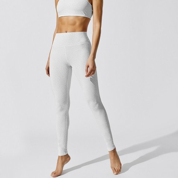 Alo Yoga High-waist Vapor Leopard Legging - White - Size S